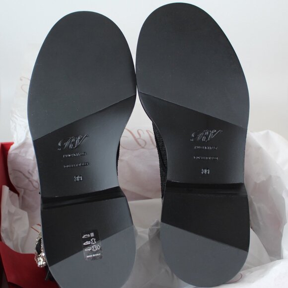 NEW Roger Vivier Viv Strass Combat Bootie–Crystal Buckle -Luxe Fall/Winter Shoes - Picture 14 of 16